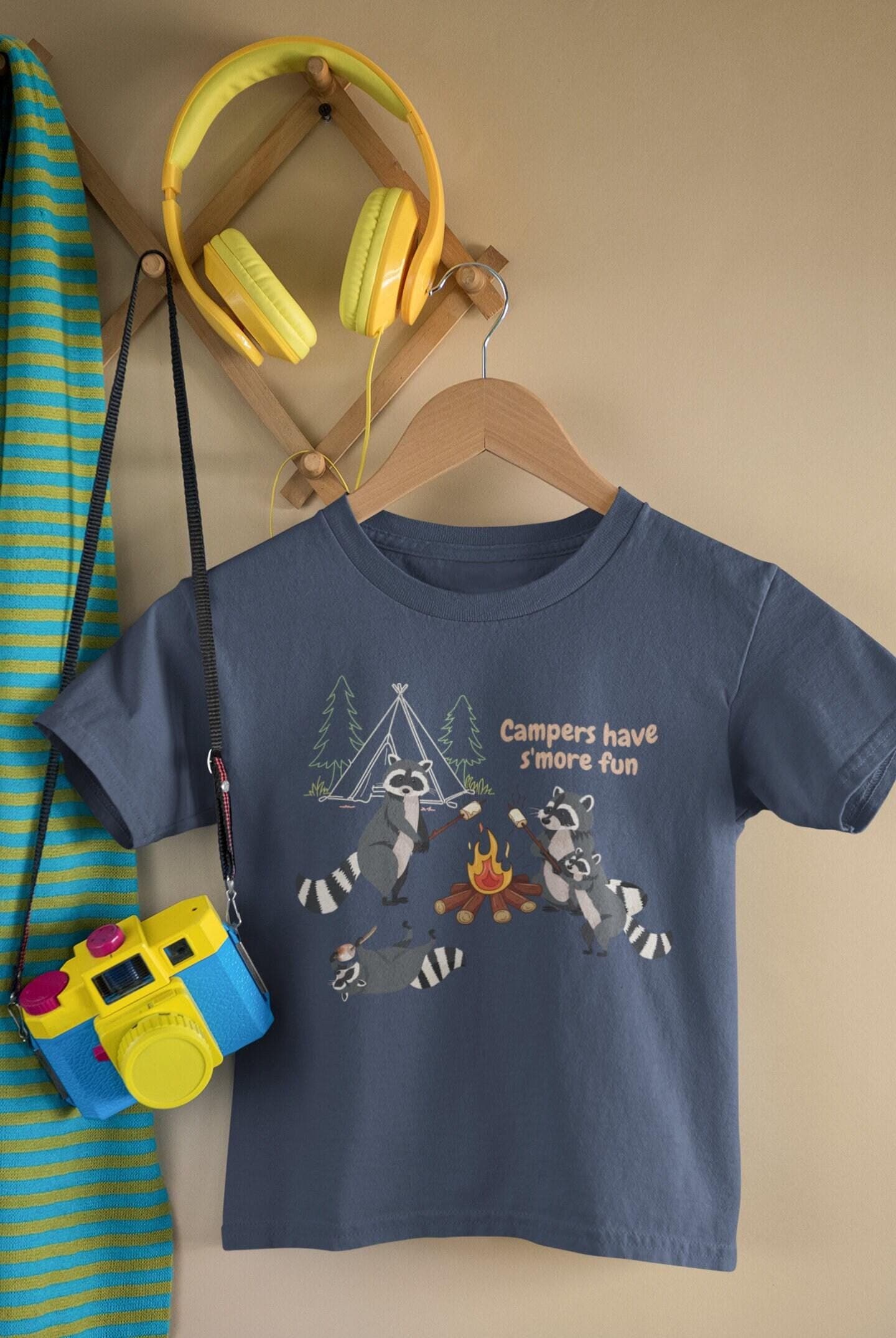 Campers have s'more fun, Outdoor camping T-Shirts for toddlers