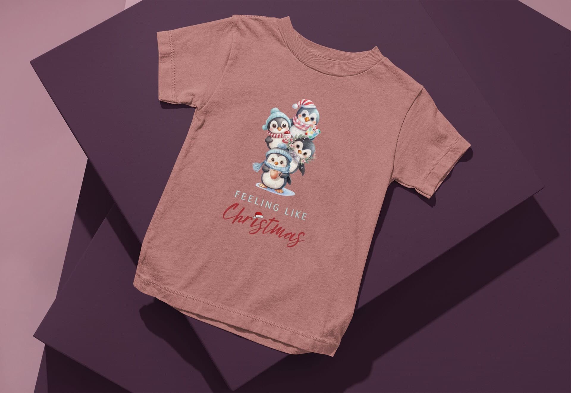 Christmas Shirts for Toddlers Kids, Penguin Christmas