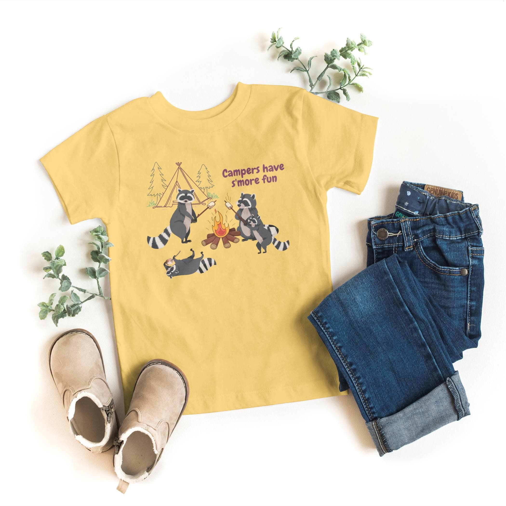 Campers have s'more fun, Outdoor camping T-Shirts for toddlers